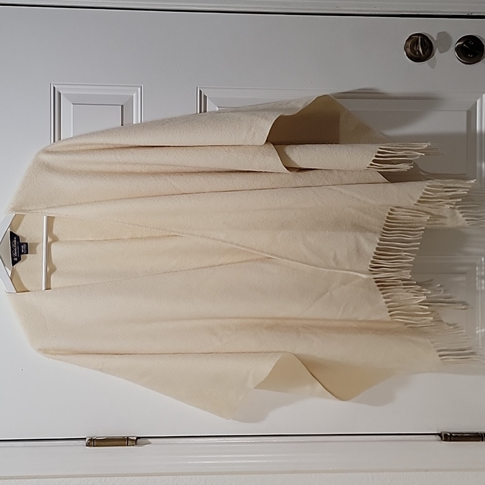 Brooks Brothers 100% Cashmere Fringe Ruana